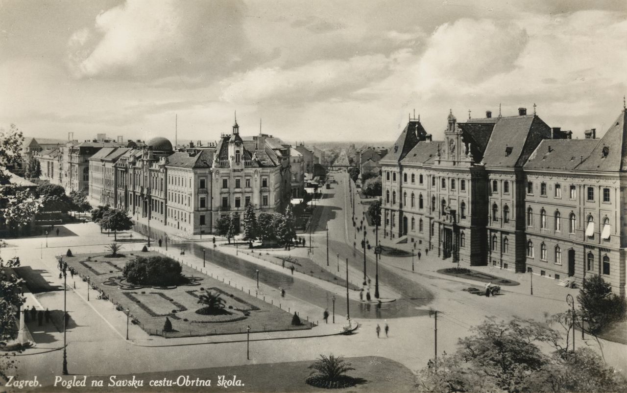 Trg kralja Aleksandra (današnji Trg Republike Hrvatske), oko 1935. godine